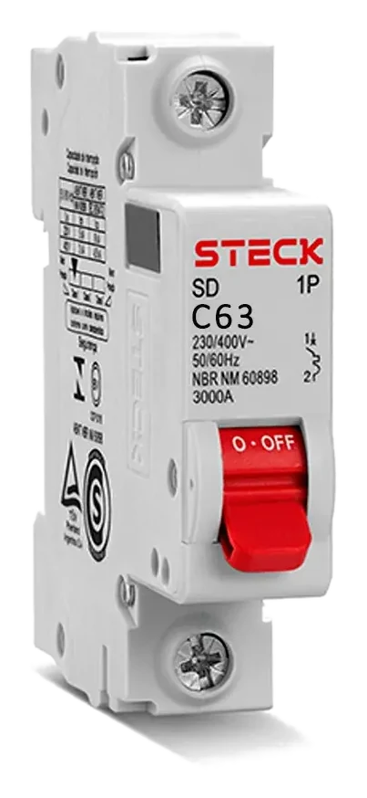 Disjuntor Steck SD C63 monopolar